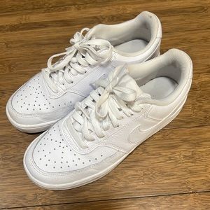 White Nike Court Vision. Women’s size 8